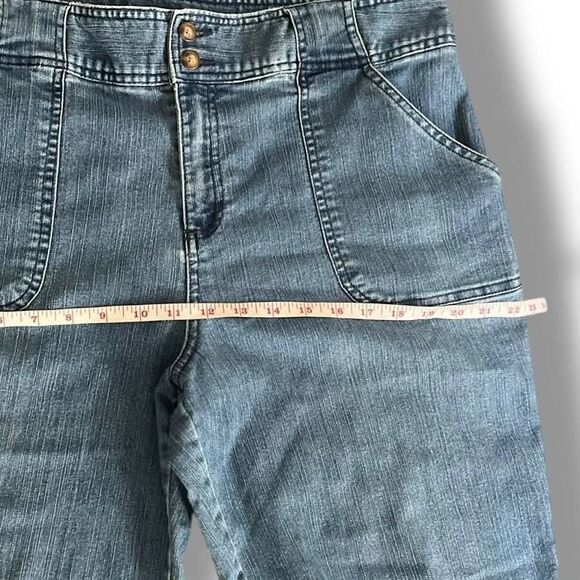 White Stag Jeans Women's Size 14 Blue Capris Adjust Stretch Denim Casual… - Picture 15 of 16